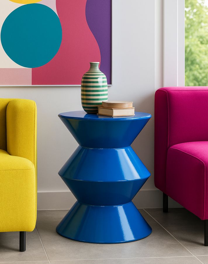 Zag lerakóasztal kék cm Ø 37,5x45