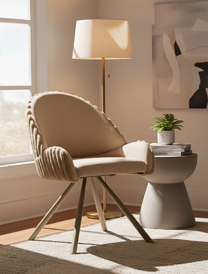 Stoccolma -A- szék krémszínű 2 db-os szett cm 58x53x85