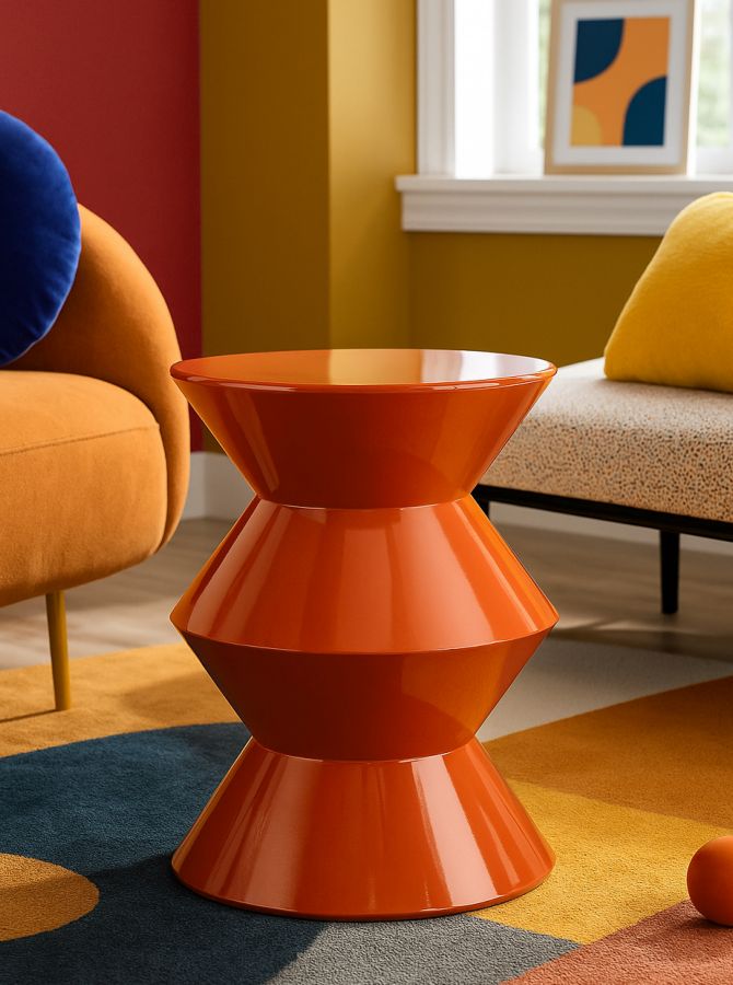 Zag lerakóasztal narancssárga cm Ø 37,5x45