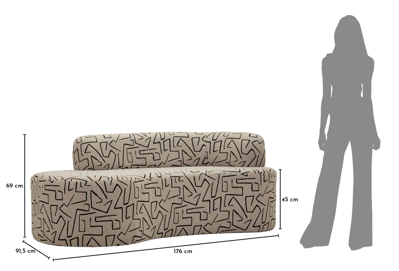 Nairobi kanapé cm 176x91,5x69