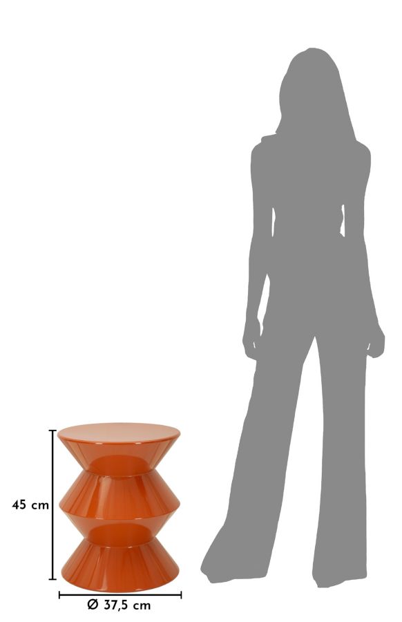 Zag lerakóasztal narancssárga cm Ø 37,5x45