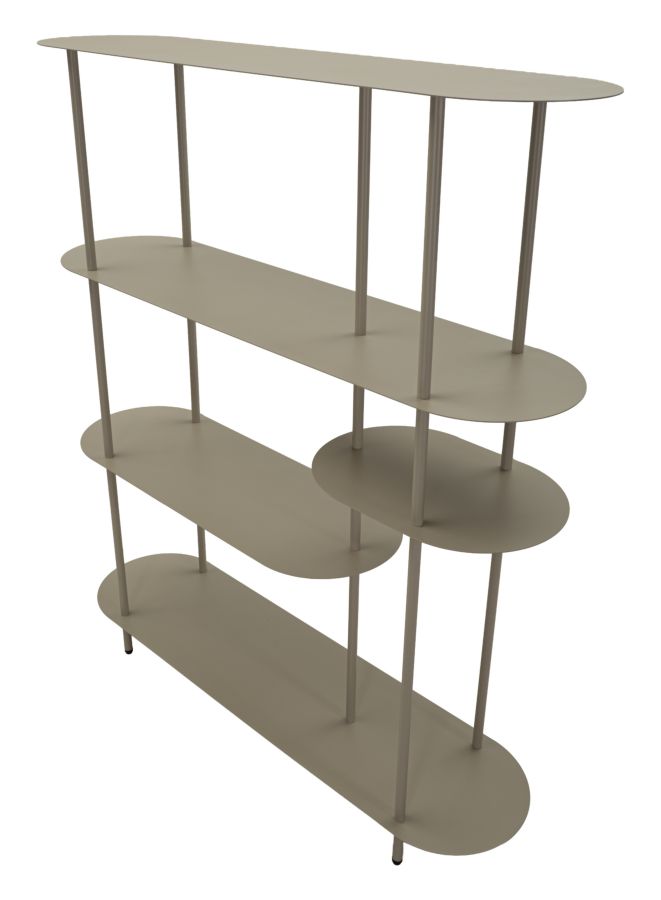 Saturn könyvespolc dove grey cm 118x31x139