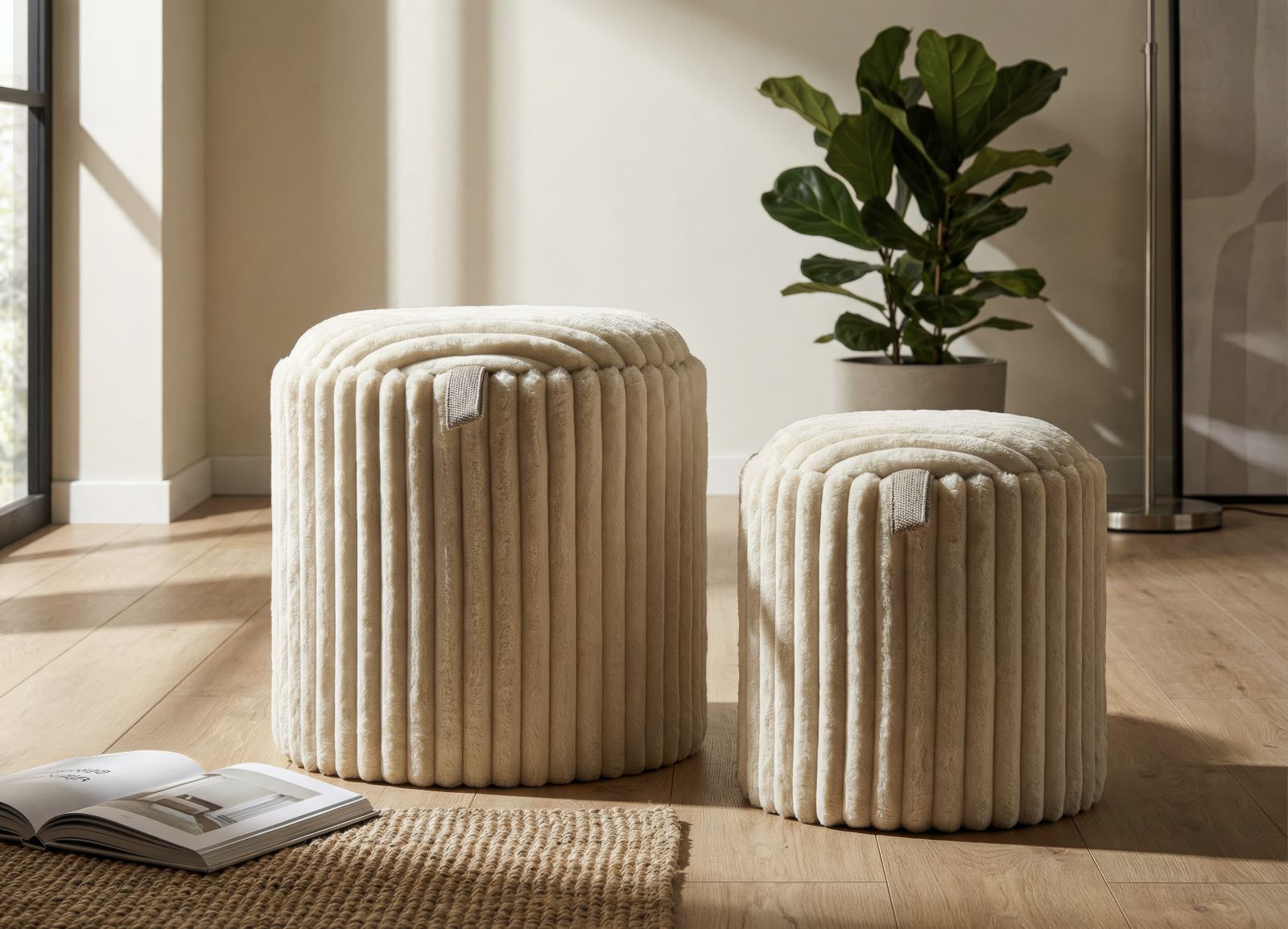 Goteborg puff 2 db-os szett cm Ø 40x42-31x32