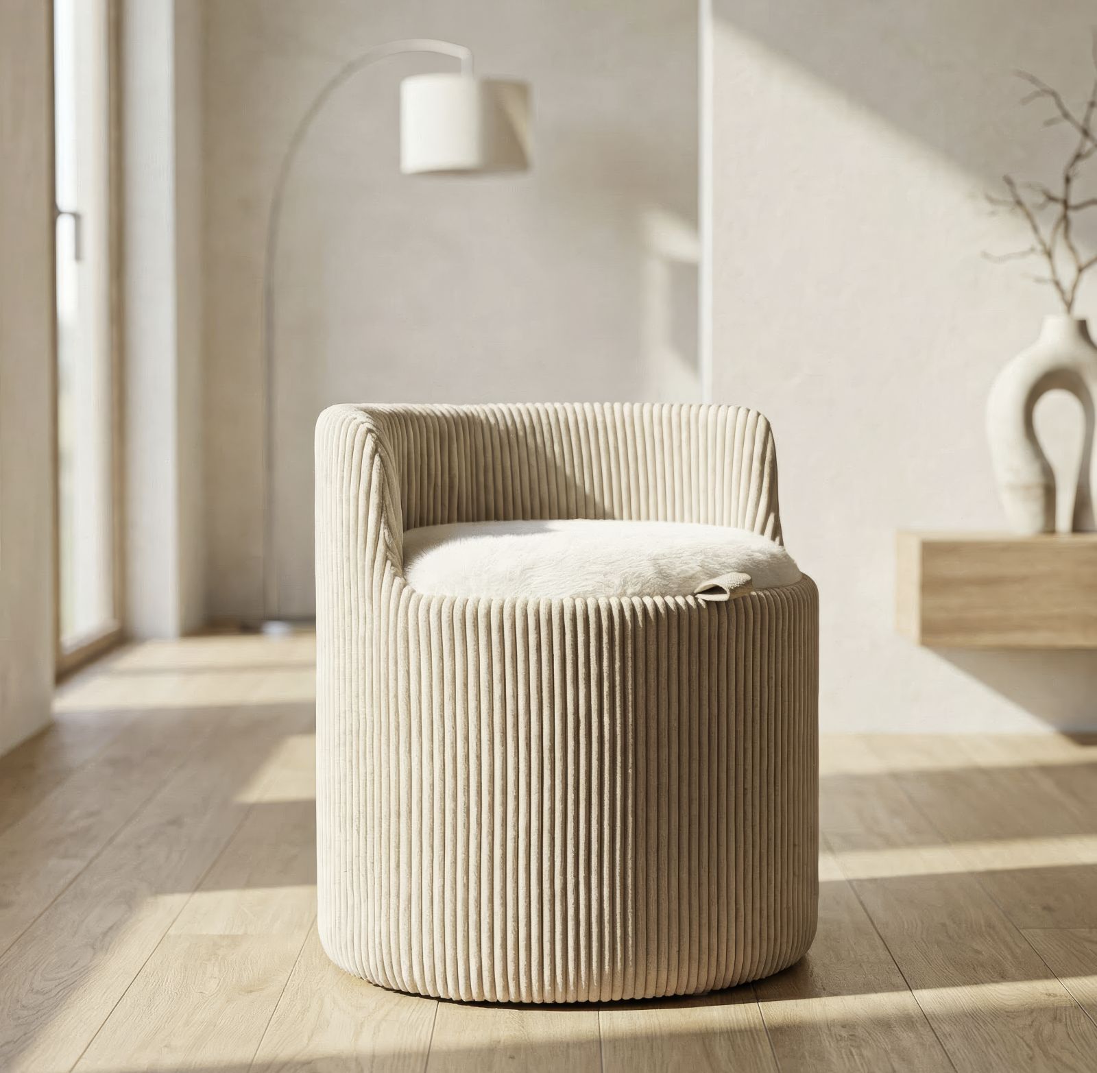 Dublino sminkasztal puff tárolóval cm Ø 47x53