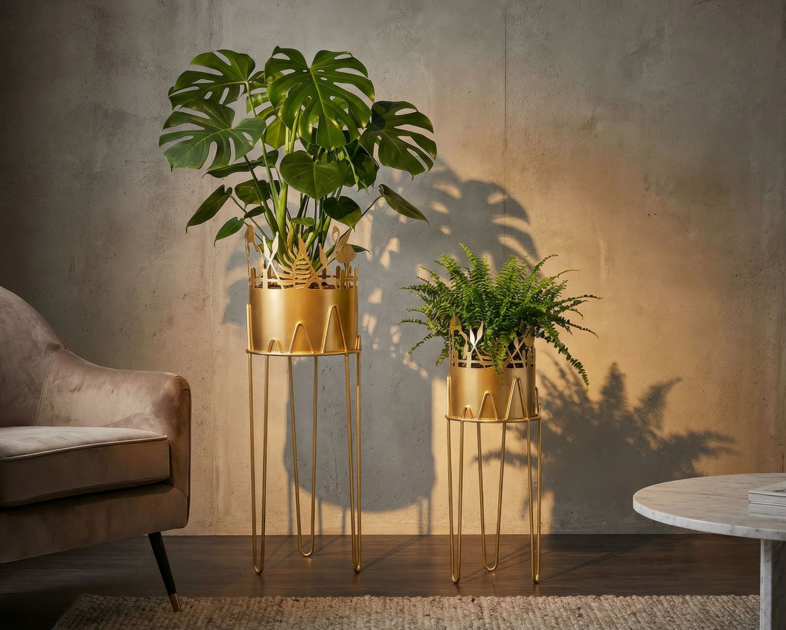 Flamingo vázaállvány 2 db-os szett cm Ø 27x79-22,8x62