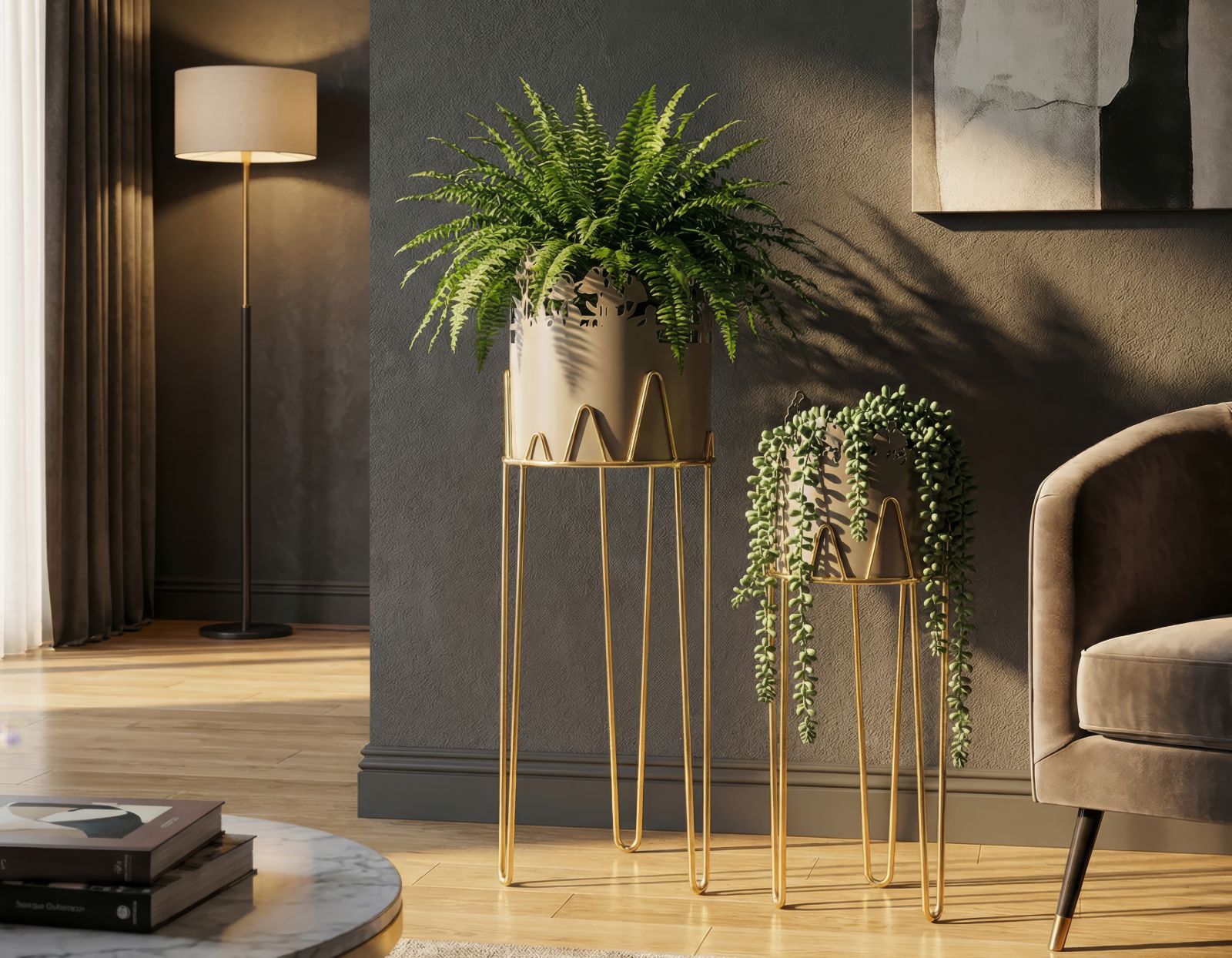 Flower vázaállvány 2 db-os szett cm Ø 27x79-22,8x62