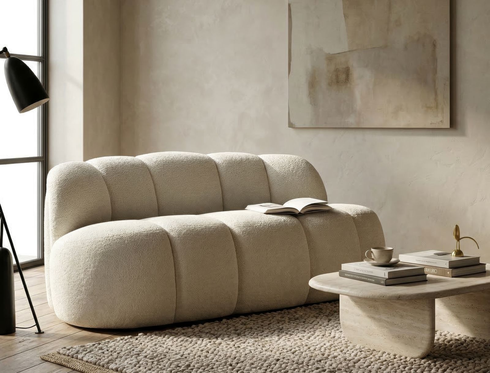 Ball 2 személyes kanapé fehér cm 145x80x69